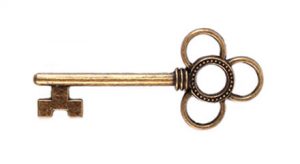 Old Bronze Skeleton Key