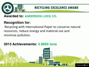 Recycling Excellence Award