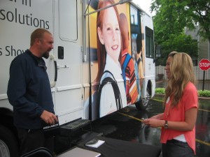 Maddie joins ASSA ABLOY Education Solutions Mobile Showroom tour