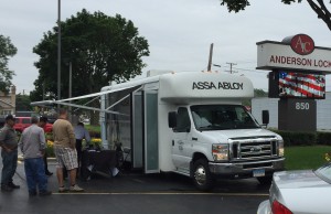 It's here! ASSA ABLOY | Medeco Mobile Showroom is welcoming customers in our parking lot.