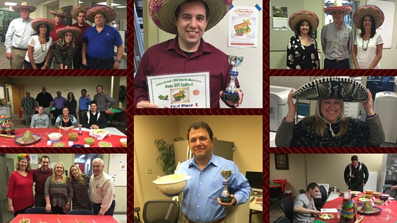 Contestants, judges and winners of Guac Off Contest