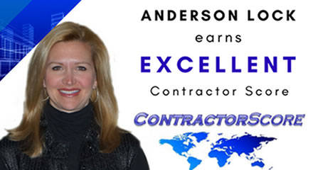 Anderson Lock earns excellent Contractor Score