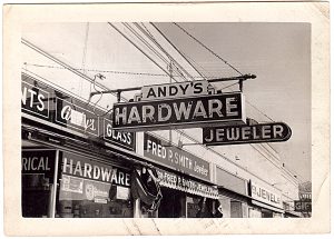 Andy's Hardware and Jeweler Store, First Home of Anderson Lock