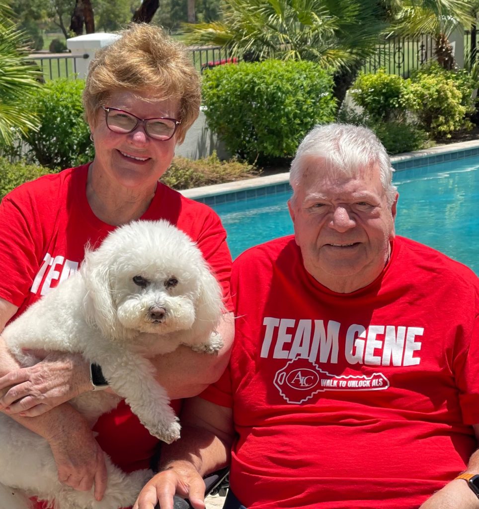 Teresa and Gene Anderson with their dog